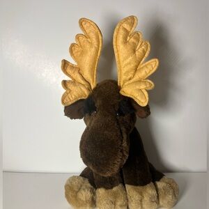 Vintage 1986 Dakin Marty Moose Plush Stuffed Animal Toy Brown Tan